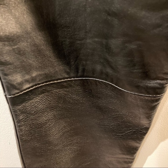 OSCAR LEOPOLD  Sz 4 Genuine Leather Straight Leg Pants Made in Canada - Picture 6 of 10